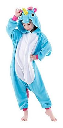 Imagem de Pijama Unicórnio Azul Infantil 100% Algodão A Pronta Entrega