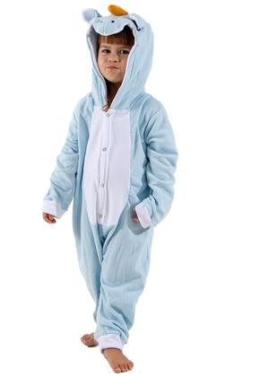 Imagem de Pijama Unicórnio Infantil Fantasia Kigurumi Capuz Macacão de Dormir