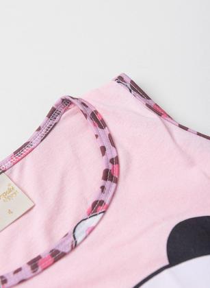 Imagem de Pijama Verão Menina Rosa Regata e Shorts Panda