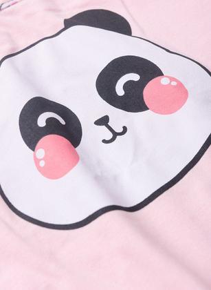 Imagem de Pijama Verão Menina Rosa Regata e Shorts Panda