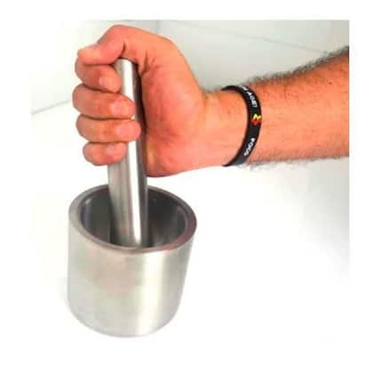 Imagem de Pilao E Mortar 100% Inox Base Antiderrapante Para Temperos Frigopro
