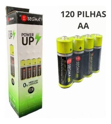 Imagem de Pilha Aa Média Segma Comum Zinco Caixa Com 120 Unidades