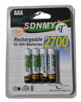 Imagem de Pilha AAA 2700 Mah Recarregável - Com 4 Unidades