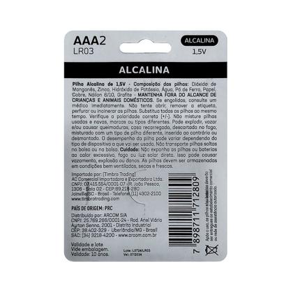 Imagem de Pilha AAA Palito Alcalina Com 2 Unidades Starlux Energy