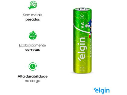 Pilha Alcalina AA ELE000000082153 Elgin 1,5V 4 Unidades Imagem de Pilha Alcalina AA ELE000000082153 Elgin 1,5V 4 Unidades