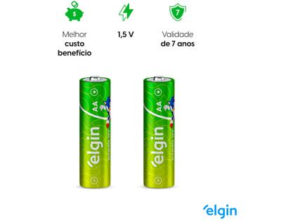 Pilha Alcalina AA ELE000000082153 Elgin 1,5V 4 Unidades Imagem de Pilha Alcalina AA ELE000000082153 Elgin 1,5V 4 Unidades