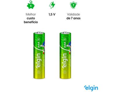 Imagem de Pilha Alcalina AAA ELE000000082155 Elgin 1,5V 4 Unidades