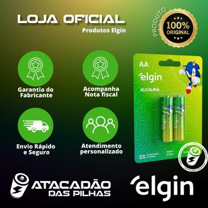 Imagem de Pilha Alcalina Aaa Elgin Com 16 Unidades Longa Duração