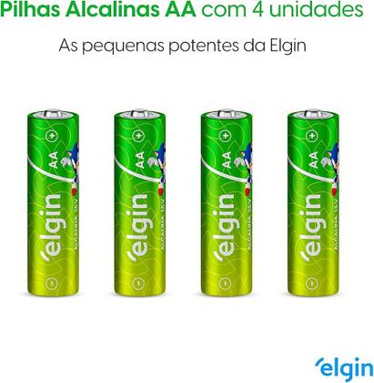 Imagem de Pilha Alcalina Elgin Energy AA 4 Unidades