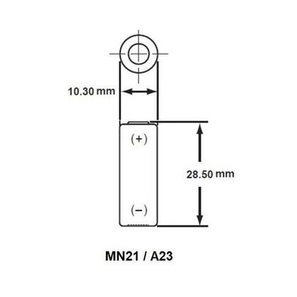Imagem de Pilha Alcalina MN21 23 A23 12V DURACELL 2U
