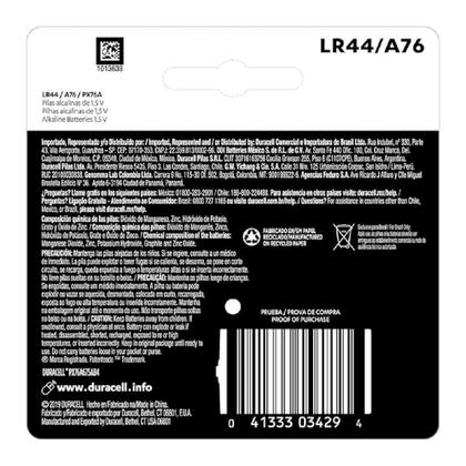 Imagem de Pilha Alcalina Moeda C/4 (LR44/A76/PX76A) - Duracell