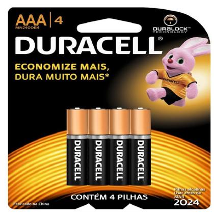 Imagem de Pilha Alcalina Palito AAA 04und Duracell