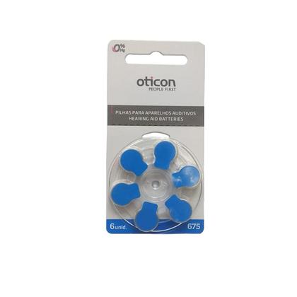 Imagem de Pilha Aparelho Auditivo 675 Pr44 Oticon - 5 Cartelas (30 Baterias)