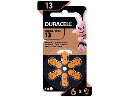 Imagem de Pilha Auditiva 13 com 6 Unidades  - Duracell