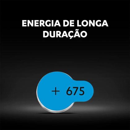 Imagem de Pilha Auditiva 675 Duracell Original C/6 Longa Duração