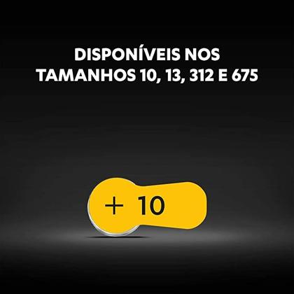 Imagem de Pilha Auditiva nº 10 Duracell com 6 unidades