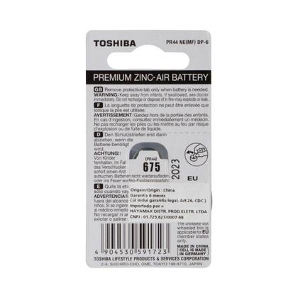 Imagem de Pilha Auditiva Toshiba PR44 675 Cartela com 6 Pilhas