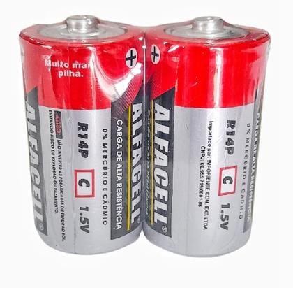 Imagem de Pilha C Média Tipo C Alfacell 1.5v Caixa Com 24 Uni