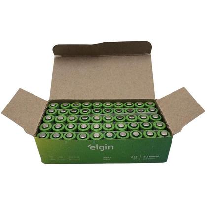 Imagem de Pilha Elgin 12v A23 Controle Portão Alarme Caixa 50 Pilhas