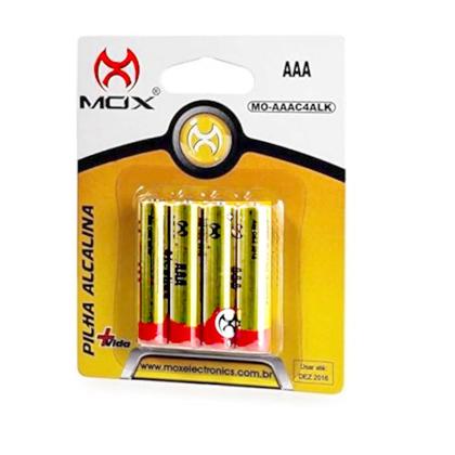 Imagem de Pilha MOX Premium Alcalina Tamanho AA Tradicional - Kit C/ 8 Pilhas