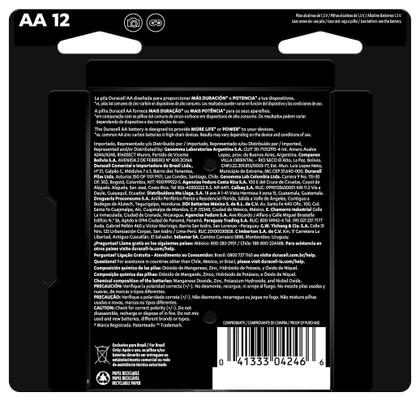 Imagem de Pilha Optimum AA Pequena Duracell Com 12 Unidades