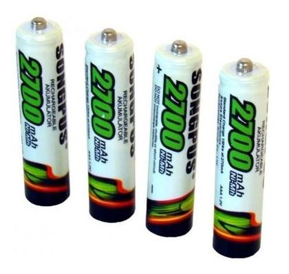 Imagem de Pilha Palito Recarregável Cartela C/ 4 Unidades Songpus AAA 2700mah