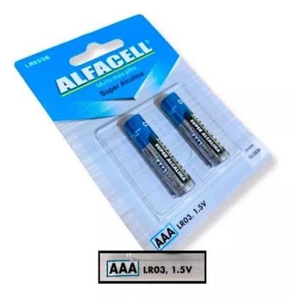 Imagem de Pilha Pequena Alfacell AAA 1,5V Kit com 60 Unidades