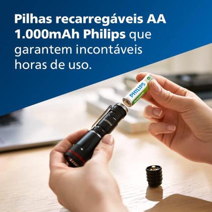 Imagem de Pilha Philips recarregável AA 1.2V 1.000 com 4 unidades R6B4RTU10/59