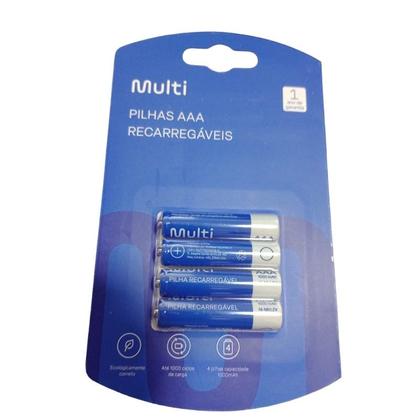 Imagem de Pilha Recarregável 4-AAA 1000mah - CB050 Multilaser