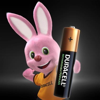 Imagem de Pilha Recarregável AAA Palito Duracell Com 4 Unidades