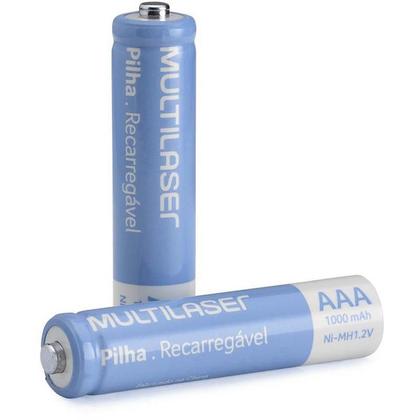 Imagem de Pilha recarregavel palito aaa 1000mah c/04 multilaser