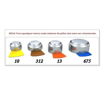 Imagem de Pilhas 312 Oticon 30 Pilhas 05 Cartelas Original Selo Marrom