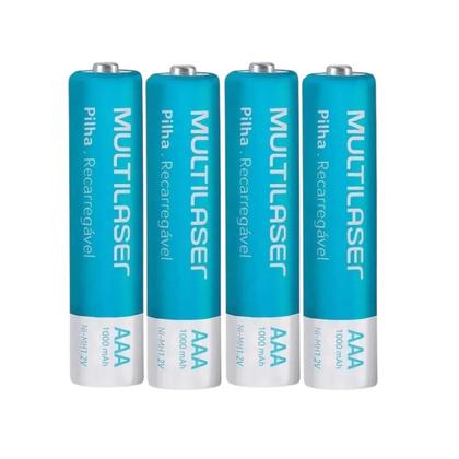 Imagem de Pilhas Recarregável Cb050 Multilaser C4 Pilhas 1000 Mah Aaa