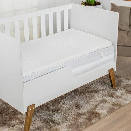Imagem de Pillow Top Berço Espuma Colchão Protetor Impermeável c/Zíper