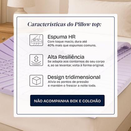 Imagem de Pillow Top Casal Anatomic High Resilience Espuma Premium BF Colchões