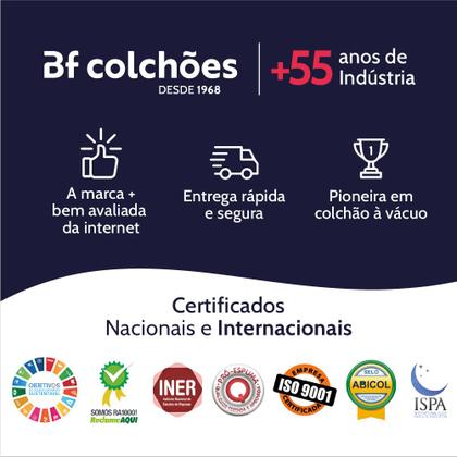 Imagem de Pillow Top Casal de Espuma D20 Percal 180 Fios Algodão Hipoalergênico com Elástico 138x188cm BF Colchões