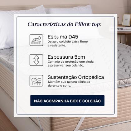 Imagem de Pillow Top Casal Espuma D45 Firme 138x188x5cm - BF Colchões