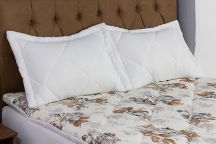 Imagem de Pillow Top Casal King Size Com Travesseiros Cheios Da Ortobom e Fronha