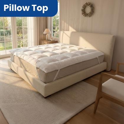 Imagem de Pillow Top Casal Manta Acrílica Siliconada 138x188cm Extra Macio Protetor de Colchão Conforto Hotel Premium