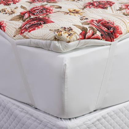 Imagem de Pillow Top Casal Queen 100% Algodão Dupla Face Com Travesseiros Ortobom 5 Peças