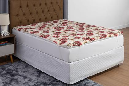 Imagem de Pillow Top Casal Queen 100% Algodão Dupla Face Com Travesseiros Ortobom 5 Peças