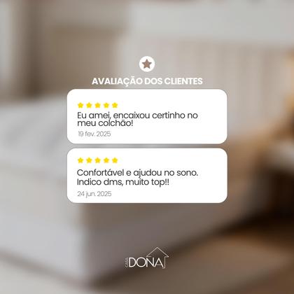 Imagem de Pillow Top e Protetor de Colchão Casa Dona Super Macio 5cm de Altura com Elástico Conforto de Hotel  Solteiro, Casal, Queen e King