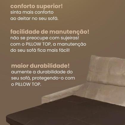 Imagem de Pillow Top para Sofá Home&Cia 10cm 1200g/m² 180x90cm Marrom