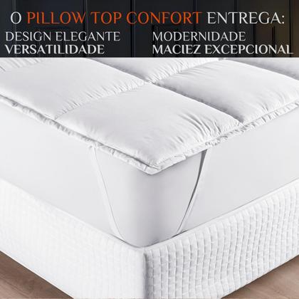 Imagem de Pillow Top Protetor Colchão Cama Solteiro Confort viscoelastico