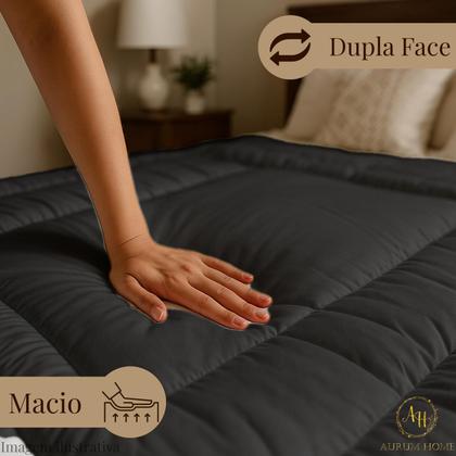 Imagem de Pillow top Protetor Colchão Solteiro Casal Queen King Size 400 Fios Micropercal Dupla Face Tamanhos e Cores