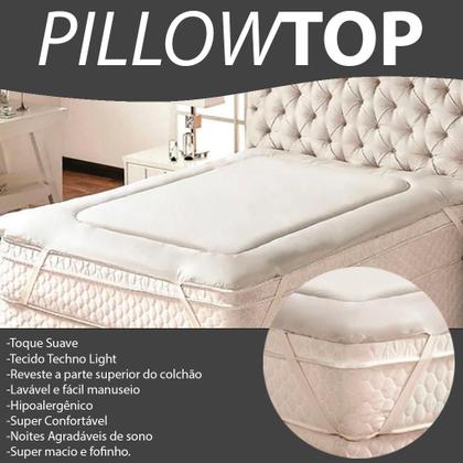 Imagem de Pillow top protetor de colchão queen 160x200 linha hotelaria