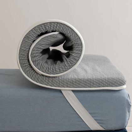 Imagem de Pillow Top Queen Guldi Dream com Espuma D50 Viscoelástica com Alça (5x158x198) Branco e Cinza