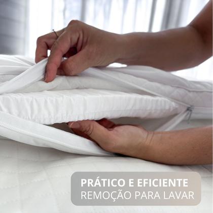 Imagem de Pillow Top Solteiro Bernadete Protetor Nuvem Colchão 188 x 88x 5 cm Antialérgico PREMIUM Alto Padrão Tecido Nobre Macio