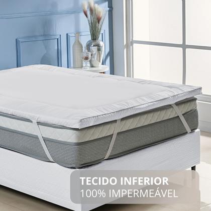 Imagem de Pillow Top Solteiro Bernadete Protetor Nuvem Colchão 188 x 88x 5 cm Antialérgico PREMIUM Alto Padrão Tecido Nobre Macio