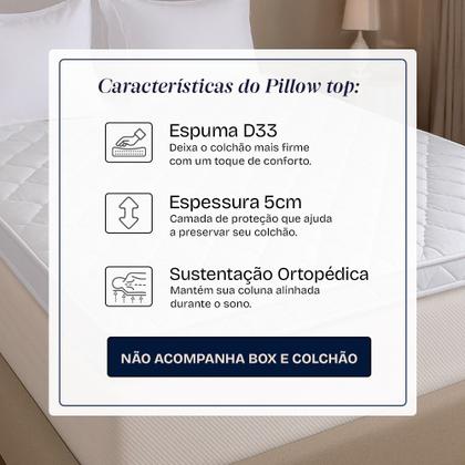 Imagem de Pillow Top Solteiro Espuma D33 Hipoalergênico 88x188x5cm BF Colchões